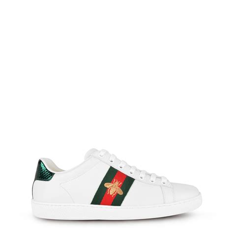 gucci ace white bee sneakers|More.